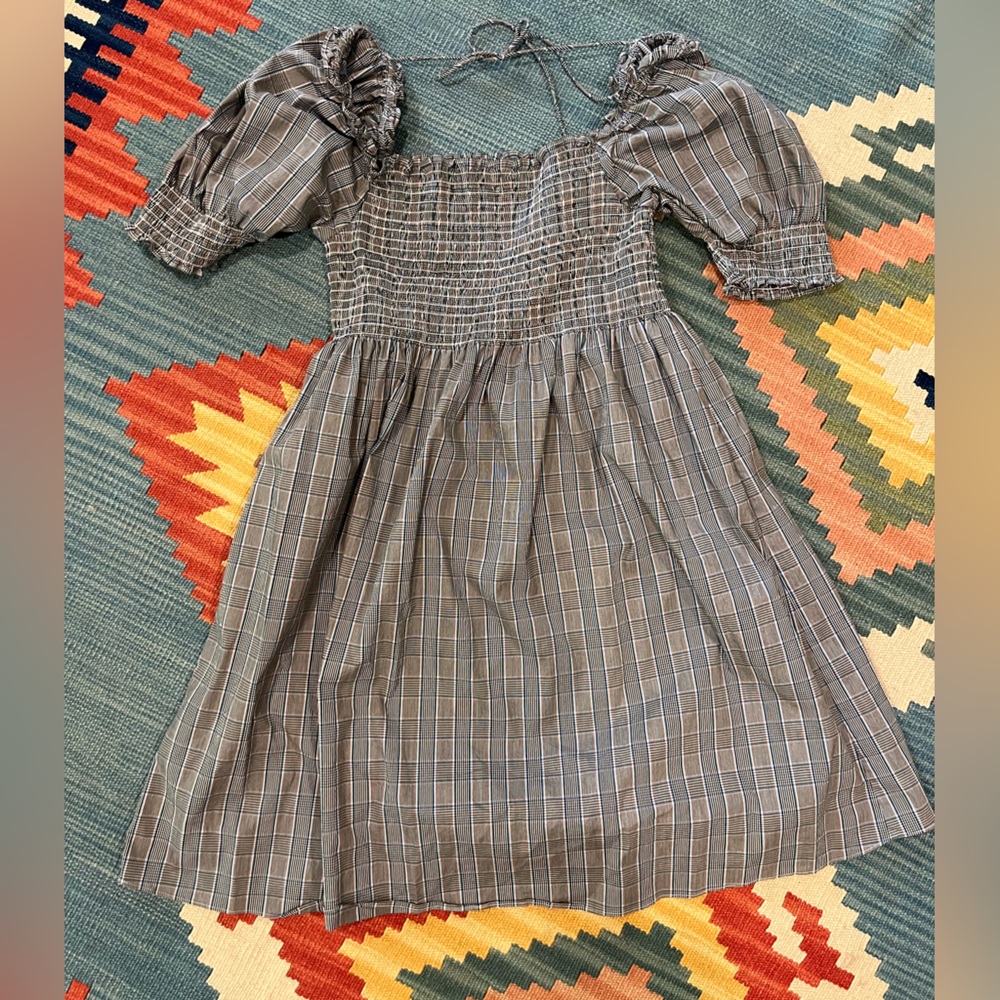 Hill House Tai Check Athena Dress, S